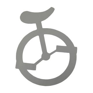 Unicycle Logo Sticker - 4